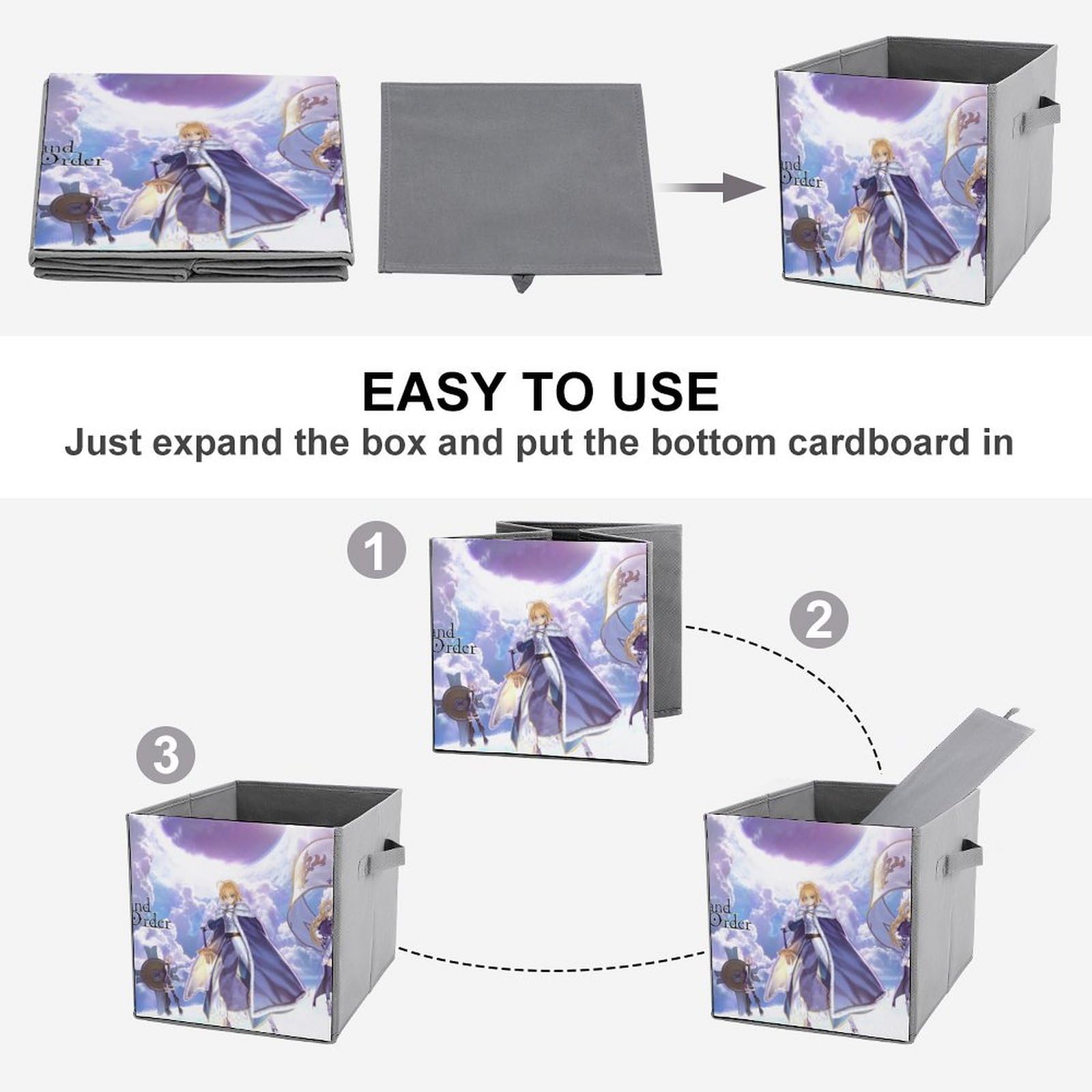 Amazon｜Fate FGO フェイト 収納ボックス 大容量 収納ケース 折り畳み