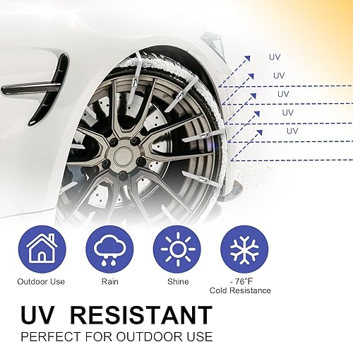 Miniatura 5 de OFFO Kit de cortador de bridas de metal, 100 bridas de metal de 10 pulgadas y herramienta de envoltura de amarre de acero inoxidable, herramienta de