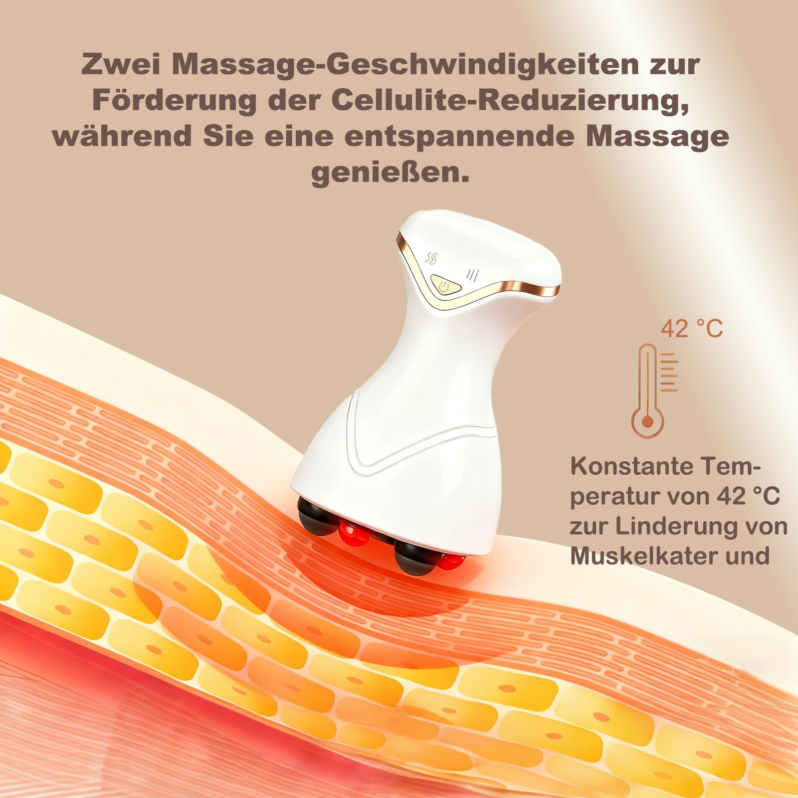 Cellulite Massagegerät Elektrisch, Anti Cellulite Handmassagegerät Drahtlos
