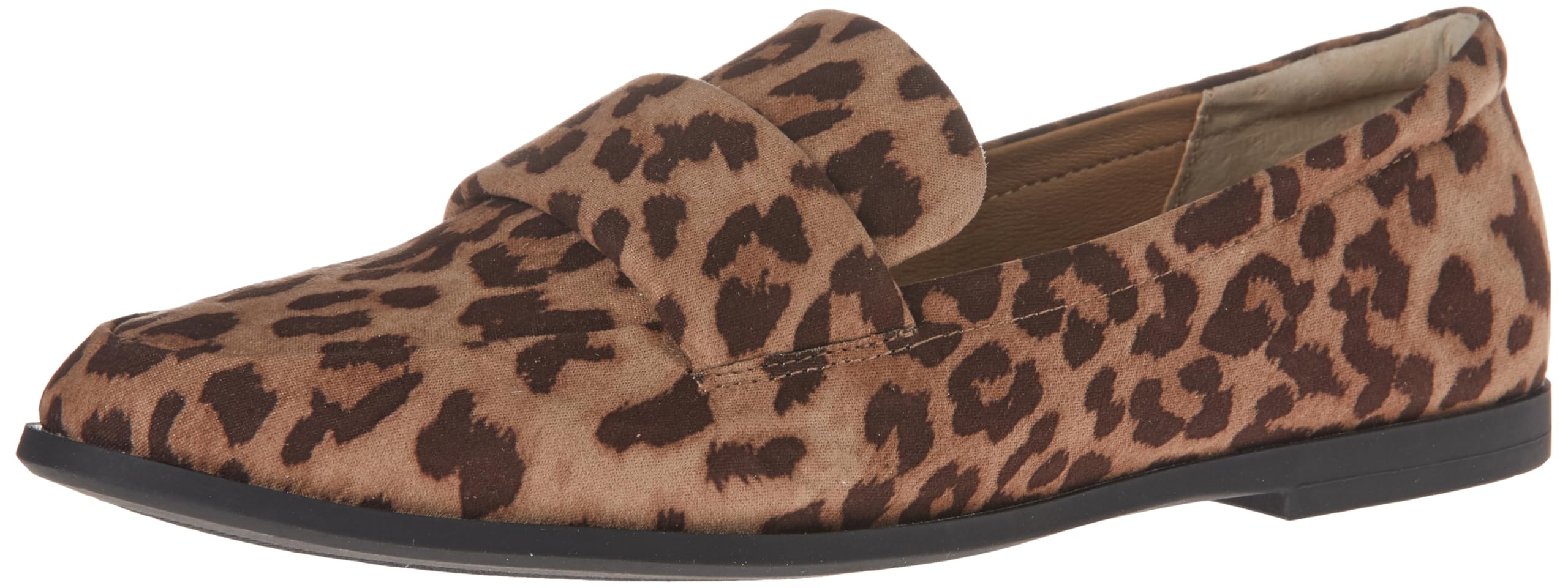 Amazon Essentials Women's Soft Moccasins Toe Loafer, Leopard Faux Microsuede, 7.5 UK