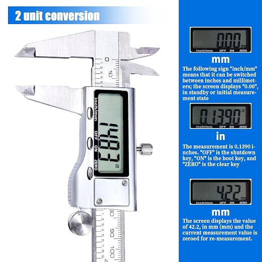 Calibrador Digital de 6 pulgadas de Acero Inoxidable miniatura 2