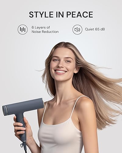 Miniatura 4 de Secador de pelo de iones de plasma con difusor para cabello rizado, secador profesional de alta velocidad de 110000 RPM con iones de plasma, secador