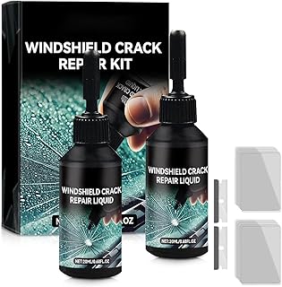 Dandin 2 Stück Steinschlag Reparaturset Windschutzscheibe, Cracked Windshield Repair Kit, Windshield Crack Repair, Scheibenreparatur Glas Reparatur Set Zur Reparatur Rissen, Löchern