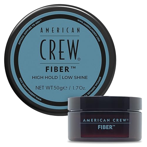 American Crew Fibra capilar para hombre, como gel de peinado con alta sujeción y bajo brillo, tamaño de viaje, relleno de calcetines para él, 1.7