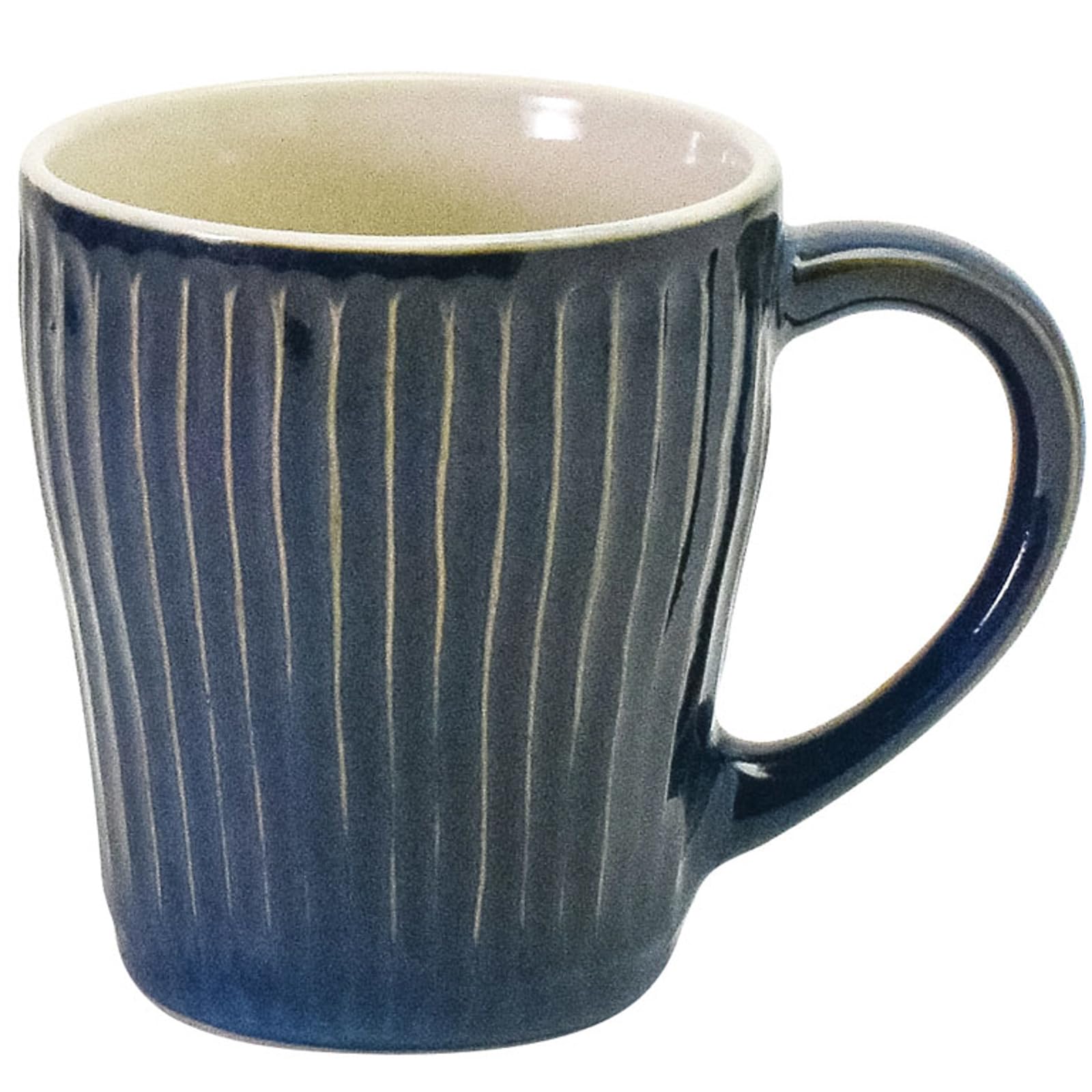 aito 266502 Ripple Mug, Approx. 11.2 fl oz (330 ml), Microwave, Dishwasher Safe, Navy, Mino Ware, Made in Japan