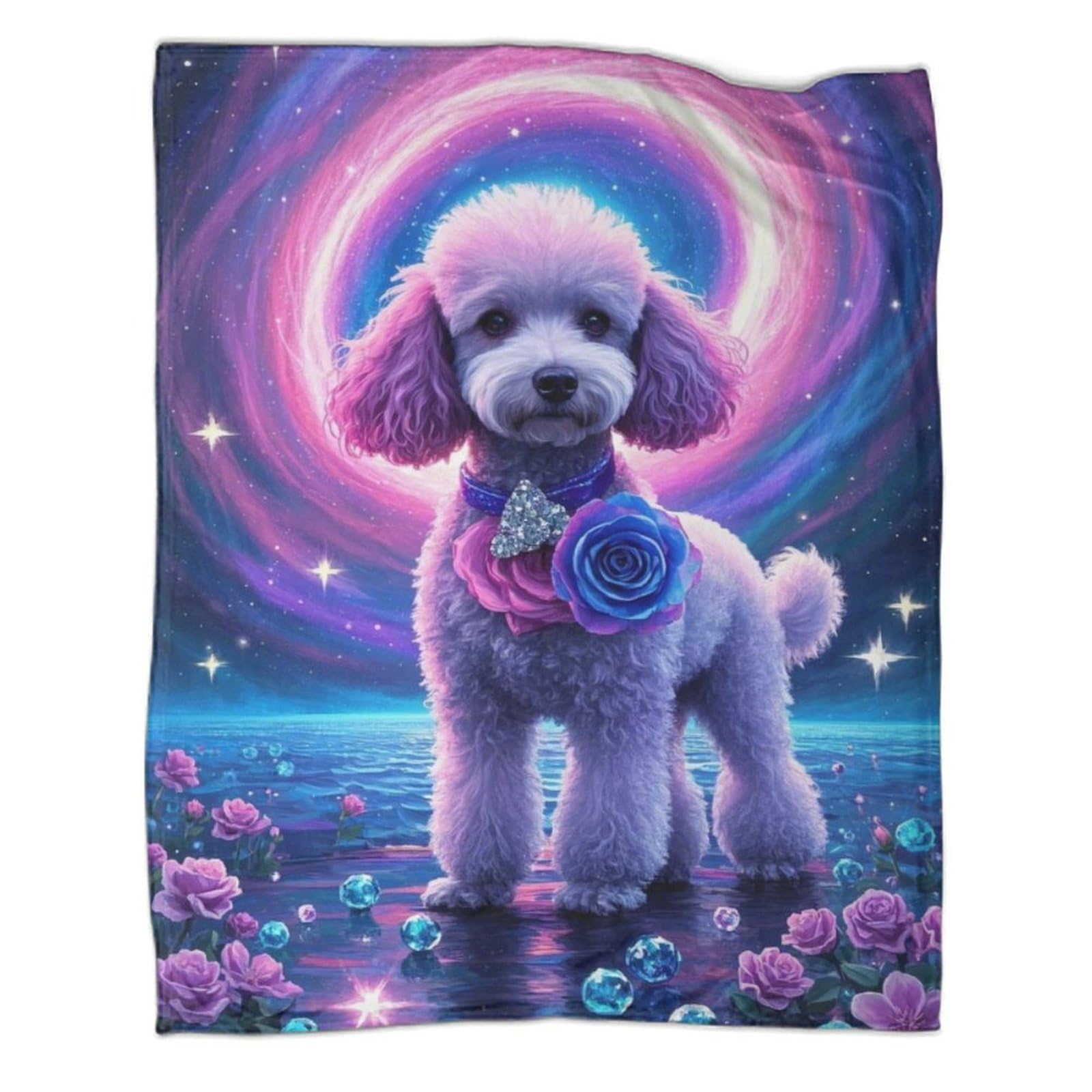 Couverture Poodle 3D pour Soirée Cocooning sur le Canapé ou Manteau de Lit Douillet