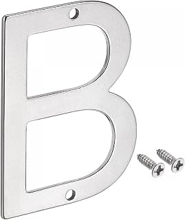uxcell Stainless Steel House Letter, 3.94 Inch Letter B for Mailbox Hotel Address Door Sign, Polishing