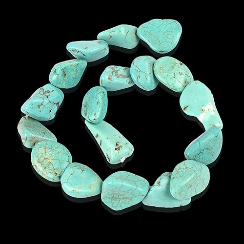 Miniatura 6 de GEMHUB Cristal curativo, pepita turquesa natural áspera, Mala turquesa de 14 pulgadas para múltiples usos