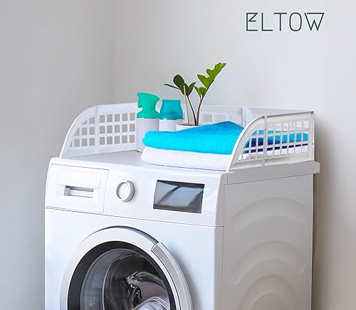Miniatura 9 de ELTOW Protector de lavandería, valla magnética para lavadora/secadora para evitar que la ropa se caiga, con 8 imanes fuertes para una sujeción muy