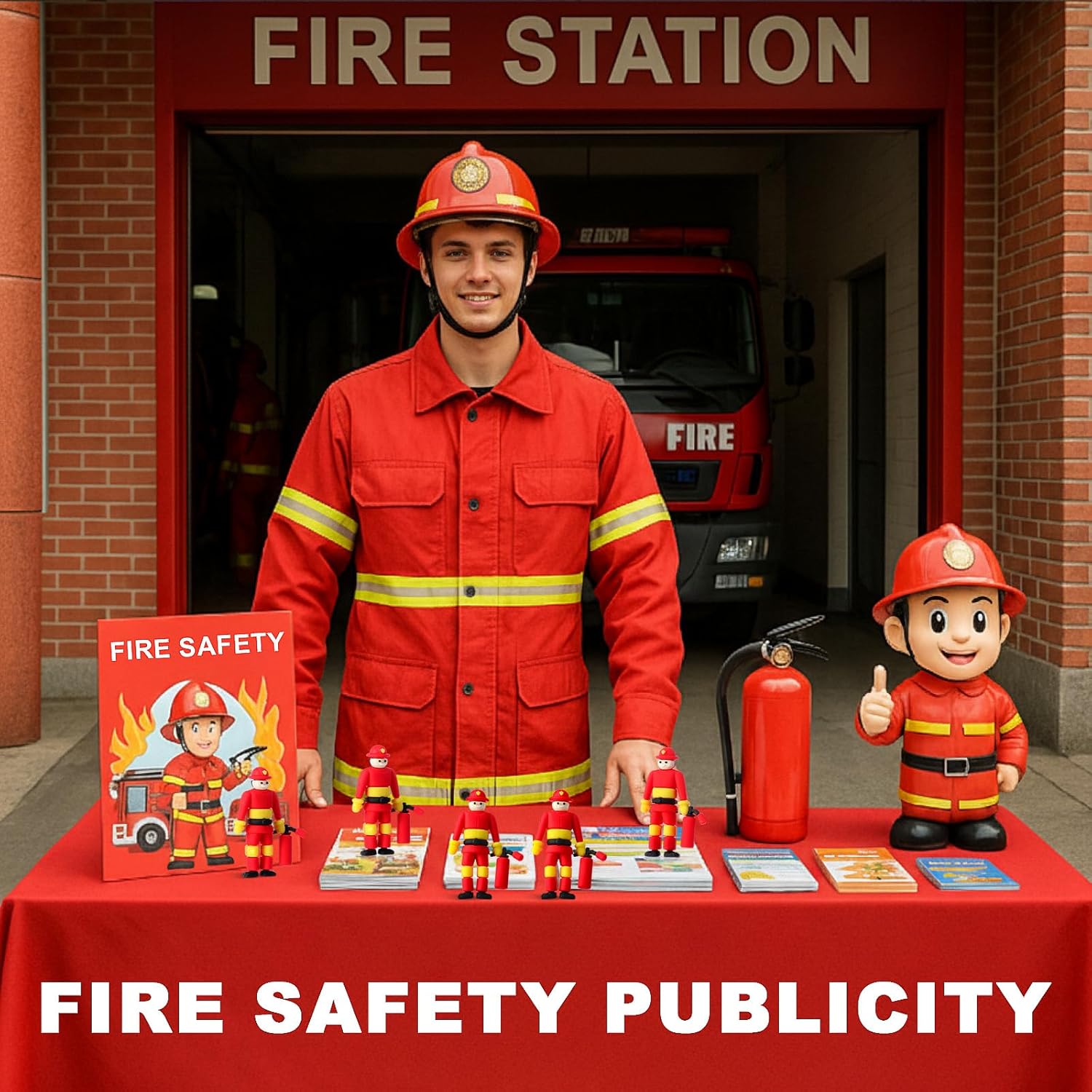 Weysat 100 Pcs Mini Fireman Figurines Bulk, Small Firefighter Action Figures Toys, Fireman Party Favors Cake Toppers for Firefighter Themed Birthday, Goodie Bag Fillers