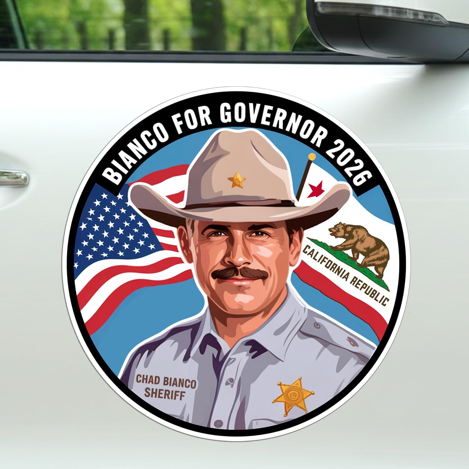 Magnet Chad Bianco Governor 2026 Magnet Decal American Spirit Reusable Magnetic Sign Sticker for Fridge Car Bumper Locker 5.5in