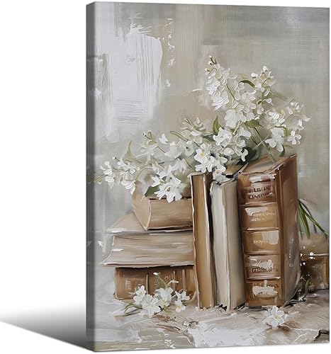 Miniatura 28 de Arte de pared en lienzo de libro floral, póster de pintura al óleo de flores botánicas, impresiones estéticas vintage antiguas para galería, sala de