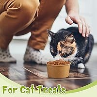 Vista 6 de Fulmoon Paquete de 100 recipientes de papel para sopa con tapas, recipientes de papel desechables para alimentos con tapa ventilada, tazas de postre