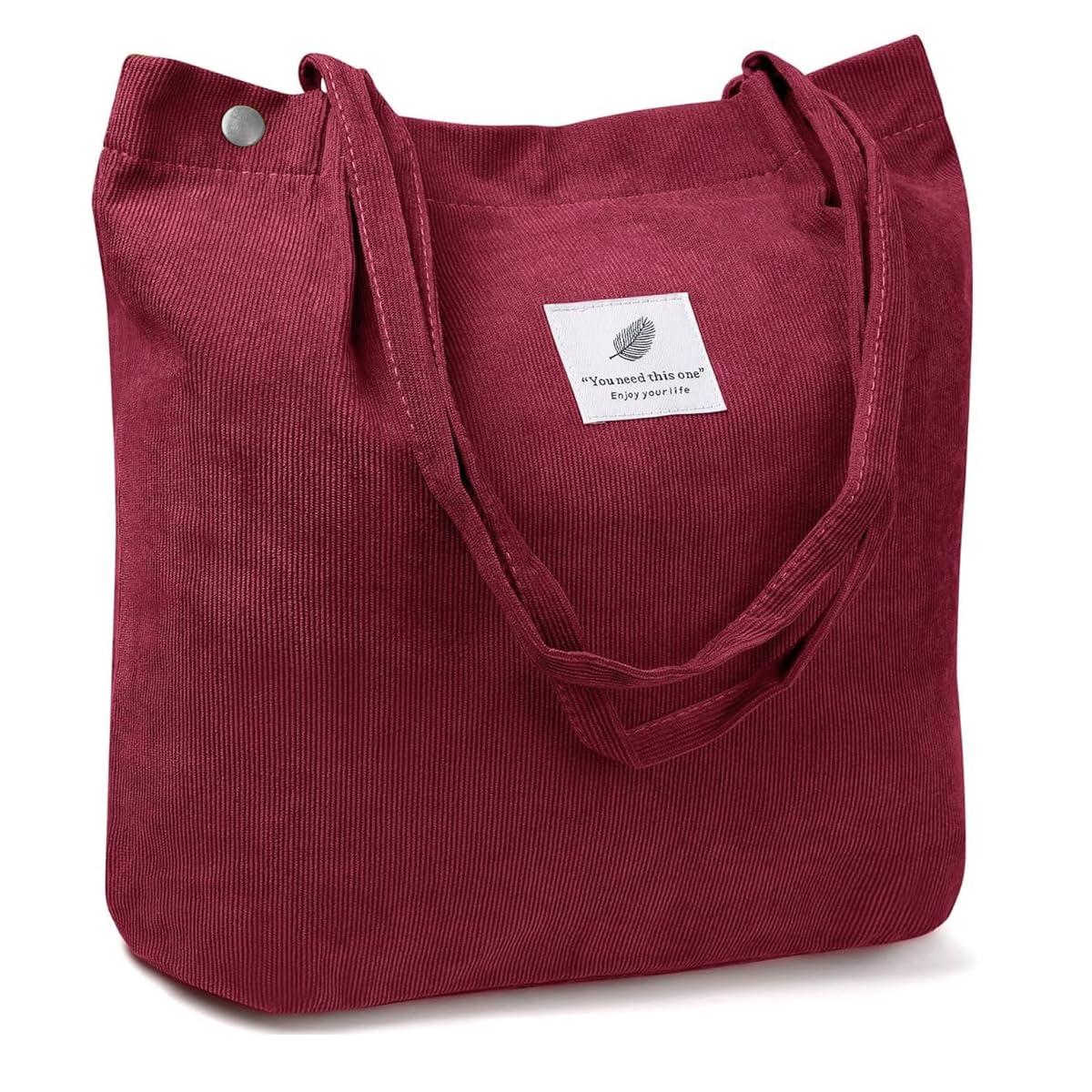 PALAY® Hand Bags Corduroy Tote Bags For Women Large Capacity Shoulder Bag with Inner Pocket for School Work Shopping Travel Daily Use Grocery Casual