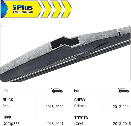 Miniatura 2 de 5 PLUS Repuesto de limpiaparabrisas trasero de 10 pulgadas para Toyota RAV4 2018-2013 Highlander 2022-2020Jeep Compass 2021-2018Chevrolet Orlando