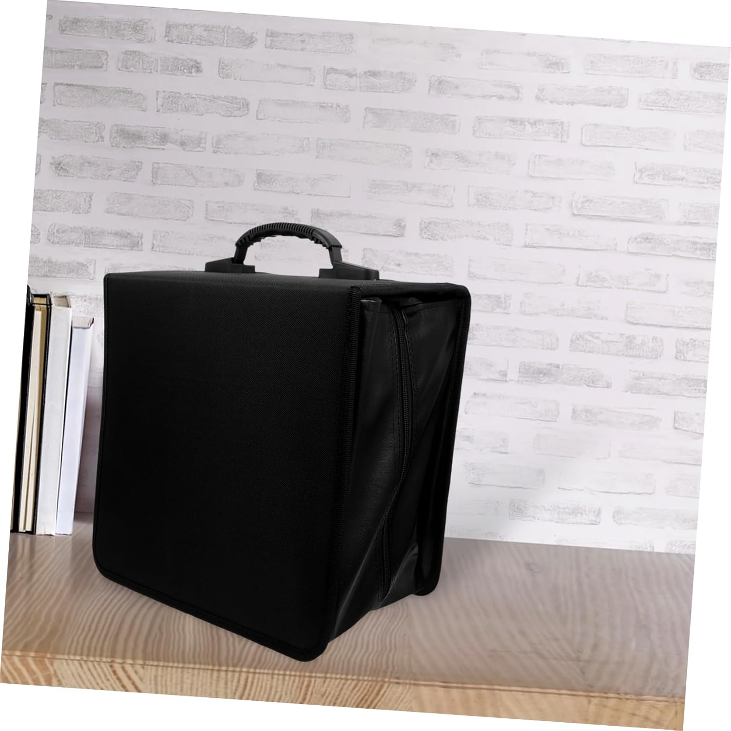 Happyyami 500 Capacity CD Storage Case with Handle PU Leather Disc Holder for DVDs Large Organizer for Car Home Office Travel