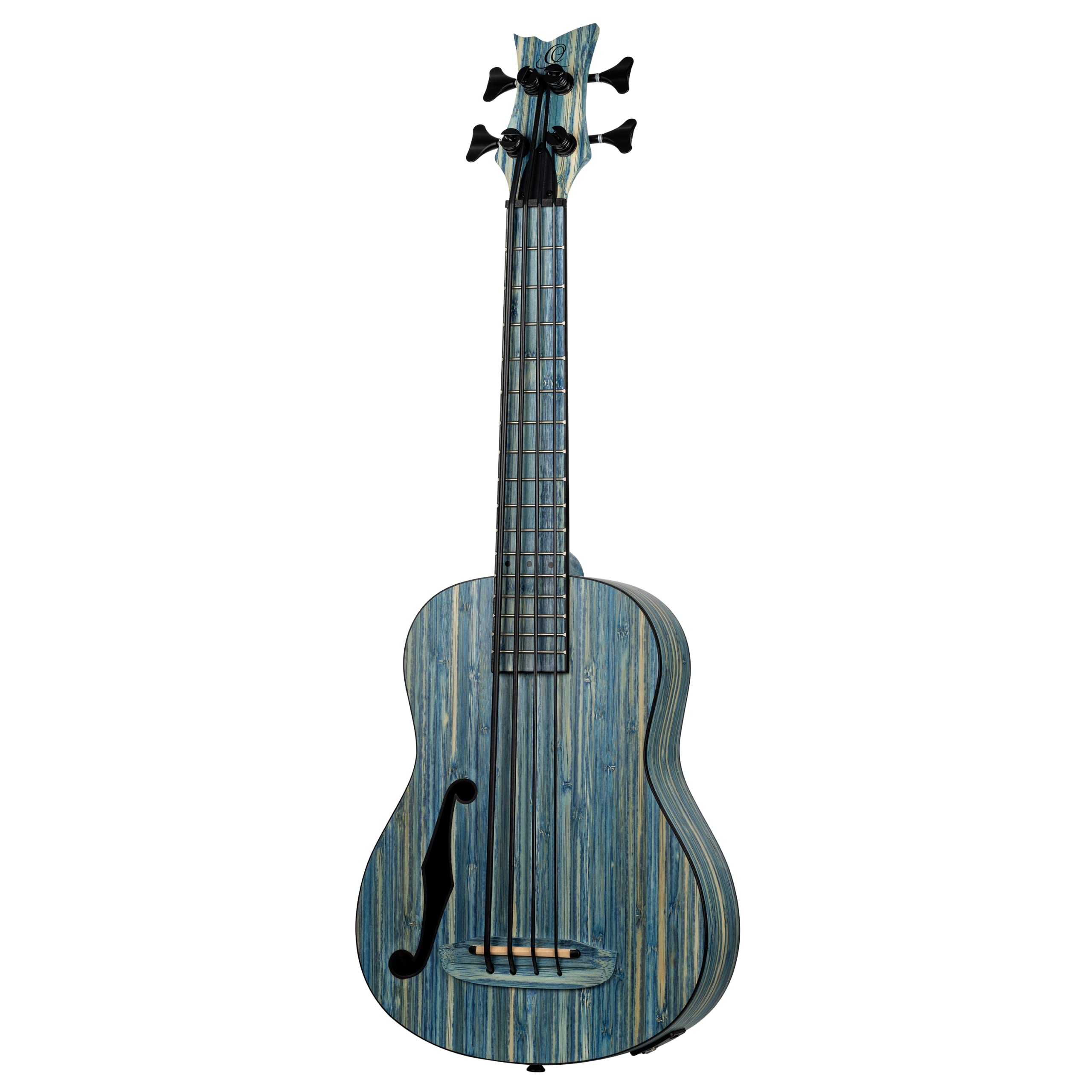 Ortega Guitars Travel Bass elettro-acustico - Bamboo Series - include Deluxe Gig Bag - bamboo/stone washed (RUSWB-UB)