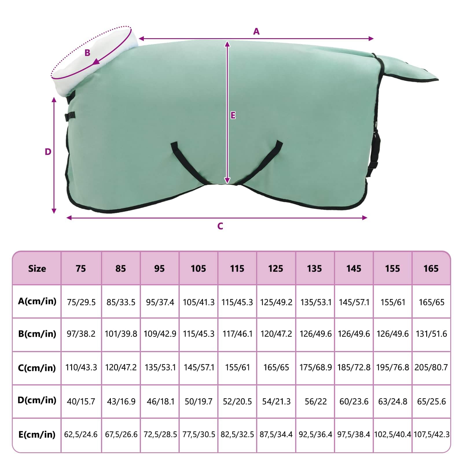Manta para caballo, forro polar, 105 cm, con hebillas ajustables y diseño a prueba de viento, transpirable, para establo, sauce y exterior, incluye cinturón abdominal y cuello