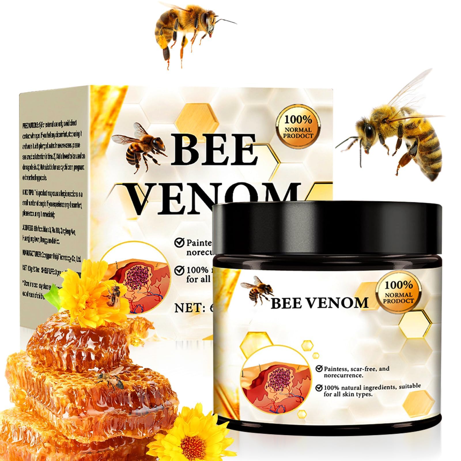 Bienengift Creme Für Gesicht & Körper – Repariert Geschädigte Haut, Für Alle Hauttypen, 1 Stück