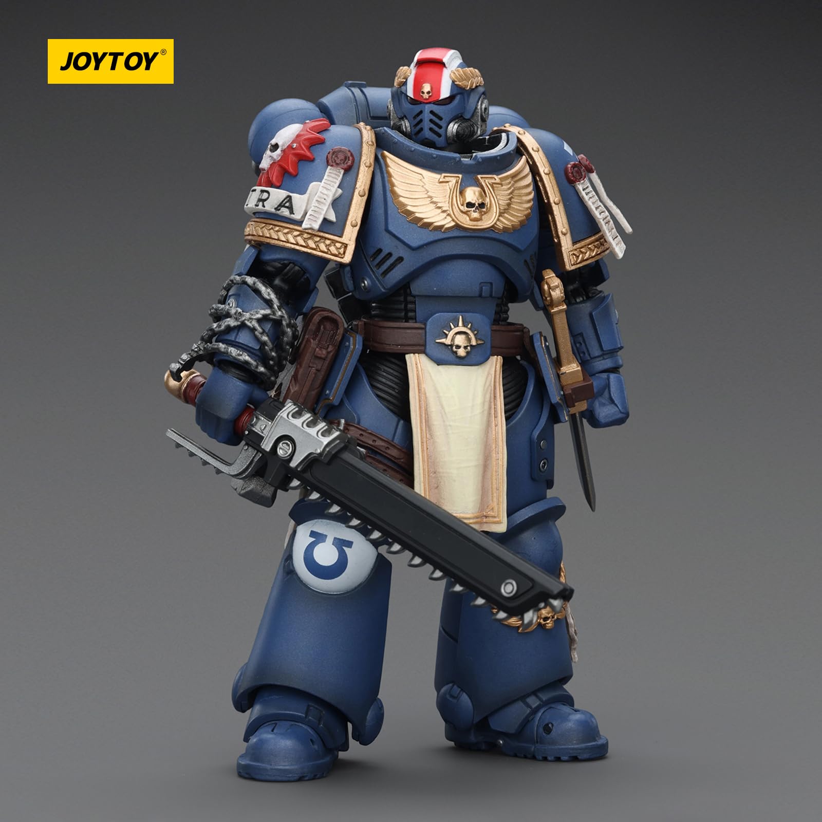JOYTOY Warhammer 40k Ultramarines Titus con Laurels of Victory 1/18 Figura de acción Colecciona y muestra modelo