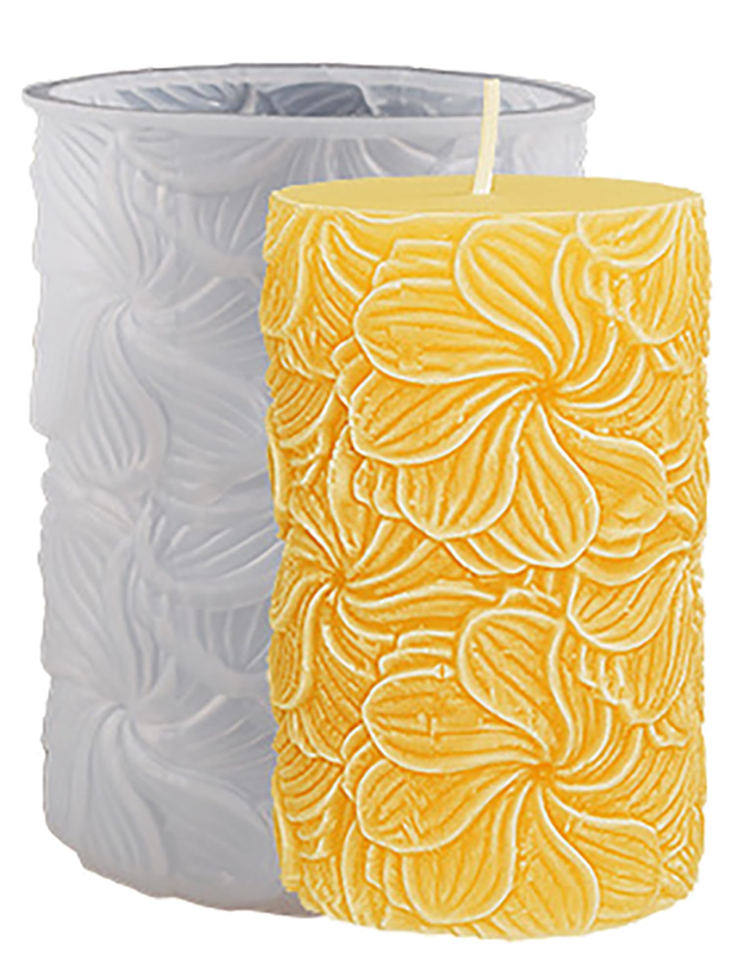 Molde Cilíndrico De Flores, Molde De Vela De Onda, Molde De Vela De