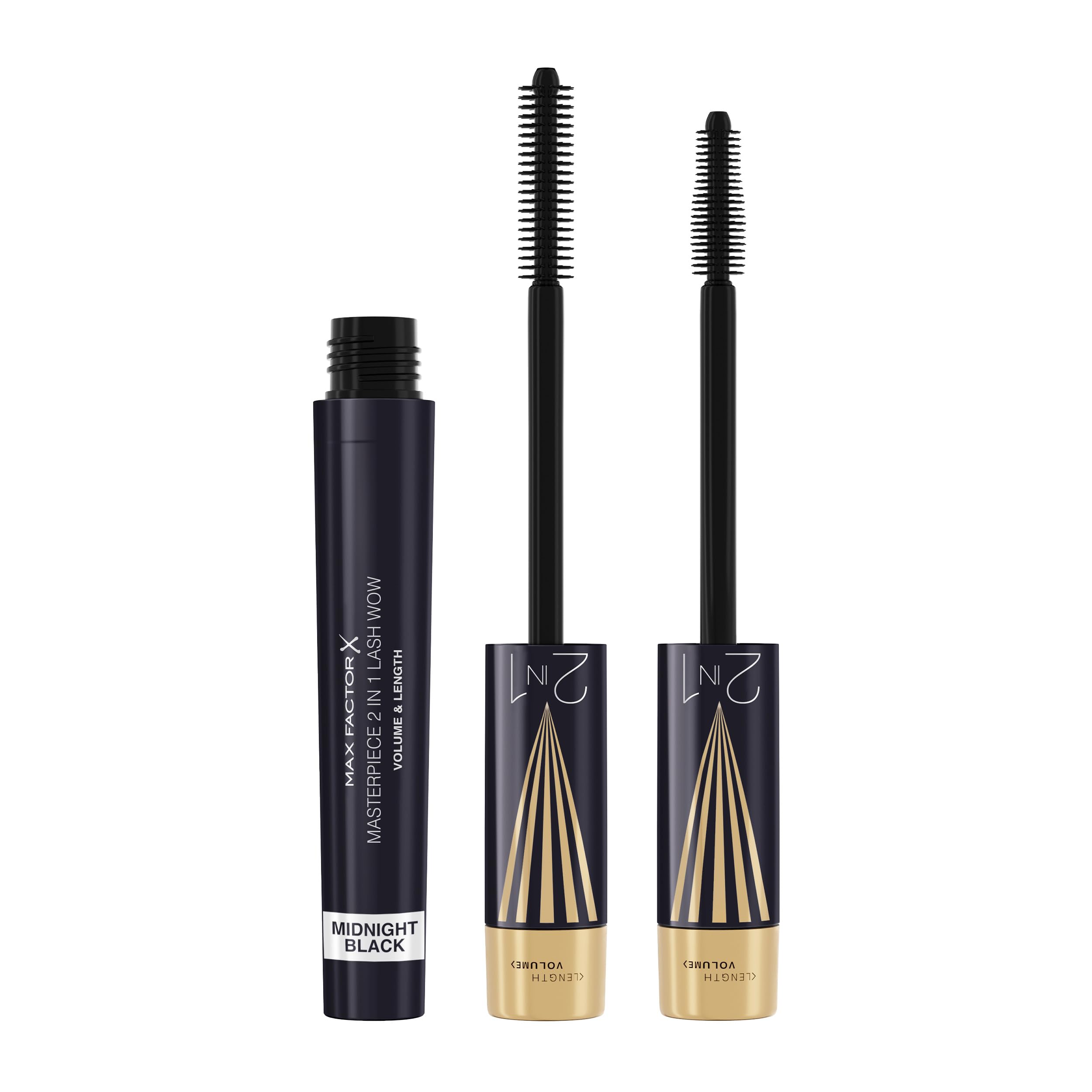 Max Factor Masterpiece 2-in-1 Lash Wow Mascara 003 - Midnight Black, 7ml, 7 ml (Pack of 1)