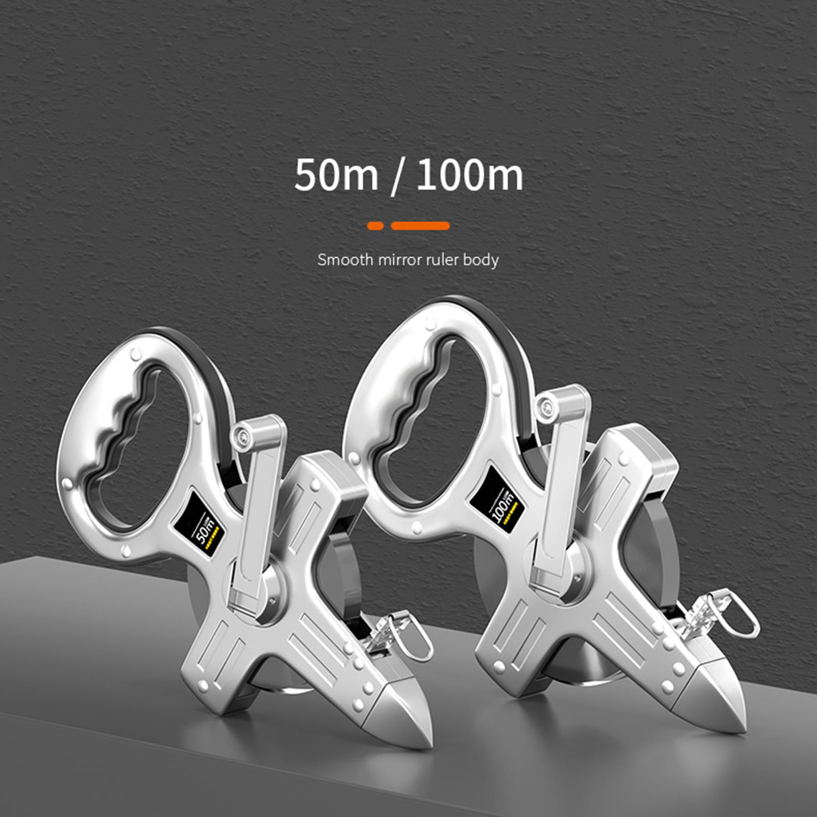 Cinta métrica de acero inoxidable resistente de 50 m y 100 m, herramienta de topografía para ingenieros y profesionales de la construcción, cinta de construcción de mano