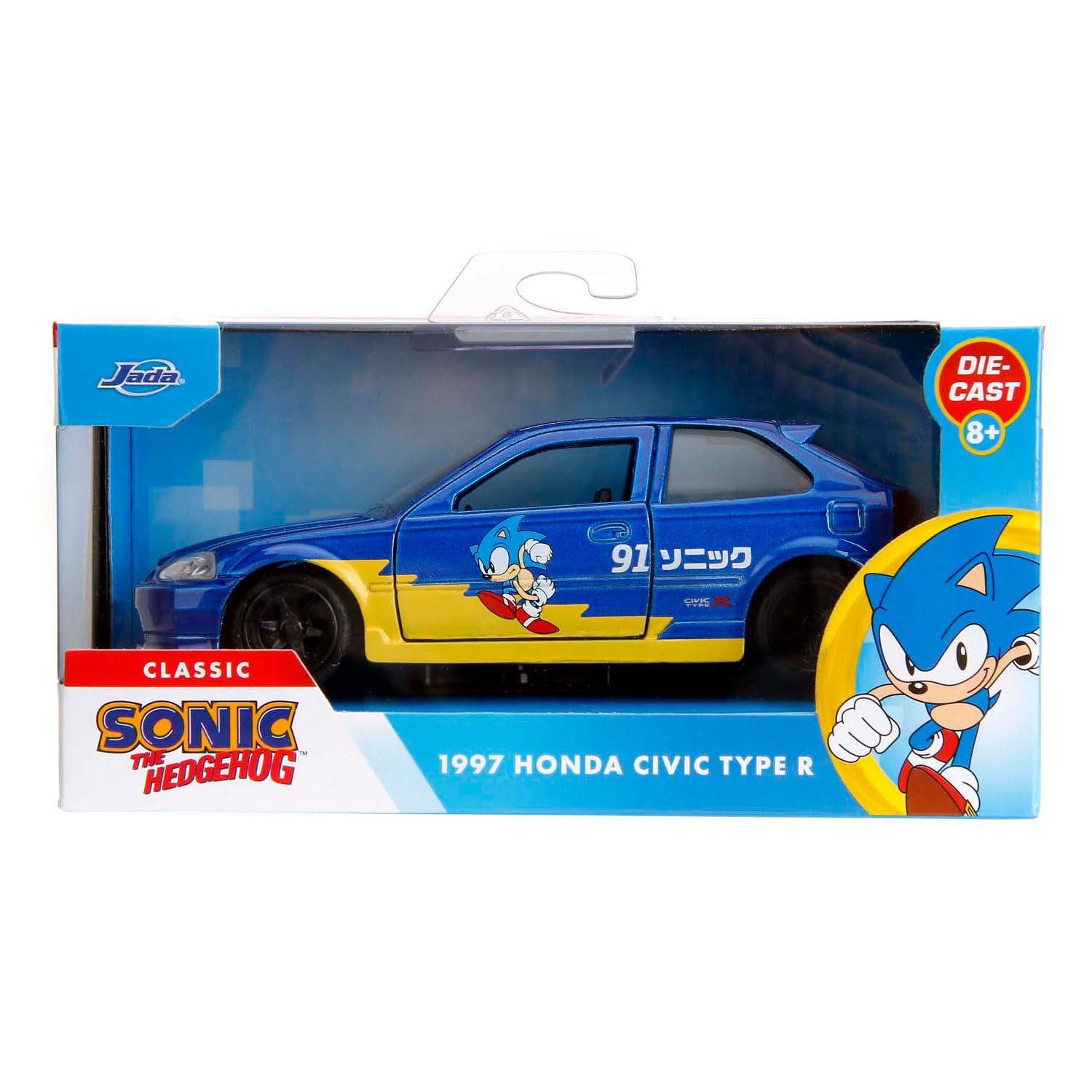 Jada - Sonic 1997 Honda Civic Type-R Die-Cast 1:32 /Toys