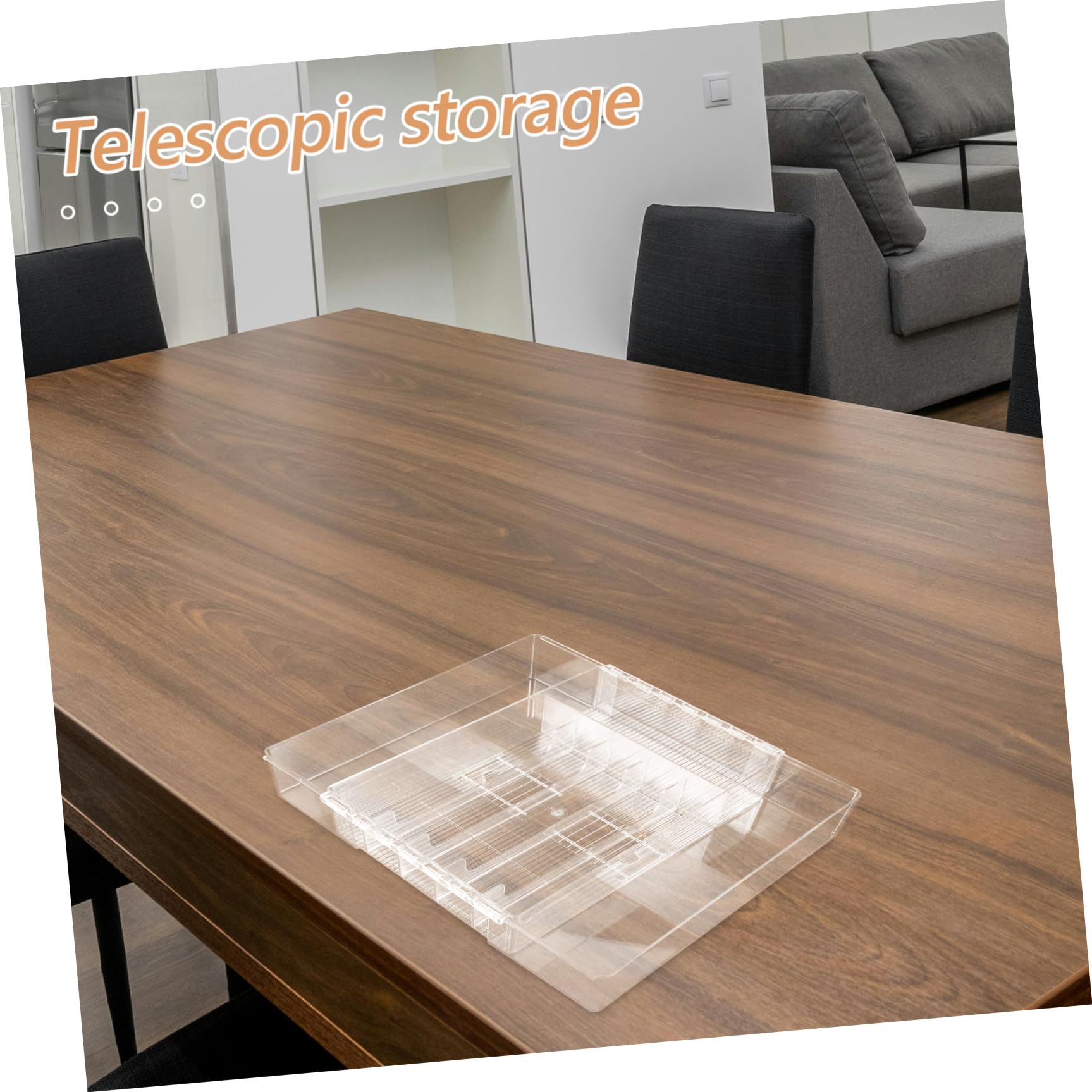 Toyvian Erweiterbarer Acryl Besteckkasten mit Mehreren Fächern zur Aufbewahrung von Löffeln und Essstäbchen für Büro und Schlafzimmer Leichter Utensilien Organizer