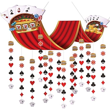 12 ft Casino Theme Party Decorations Casino Birthday Party Decorations Supplies Vegas Party Decorations