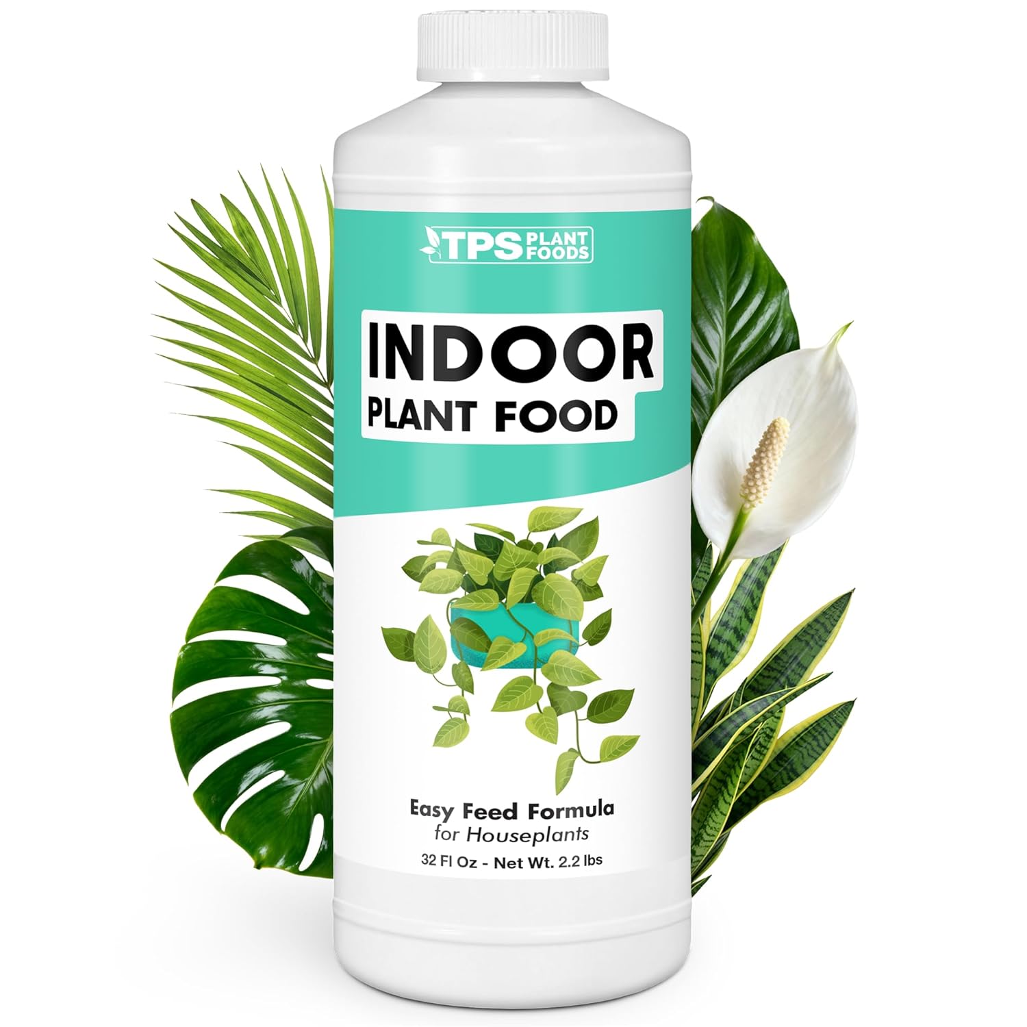 Indoor Plant Food – Liquid Fertilizer for Houseplants, New Growth, Greener Leaves, and Strong Roots, 32oz