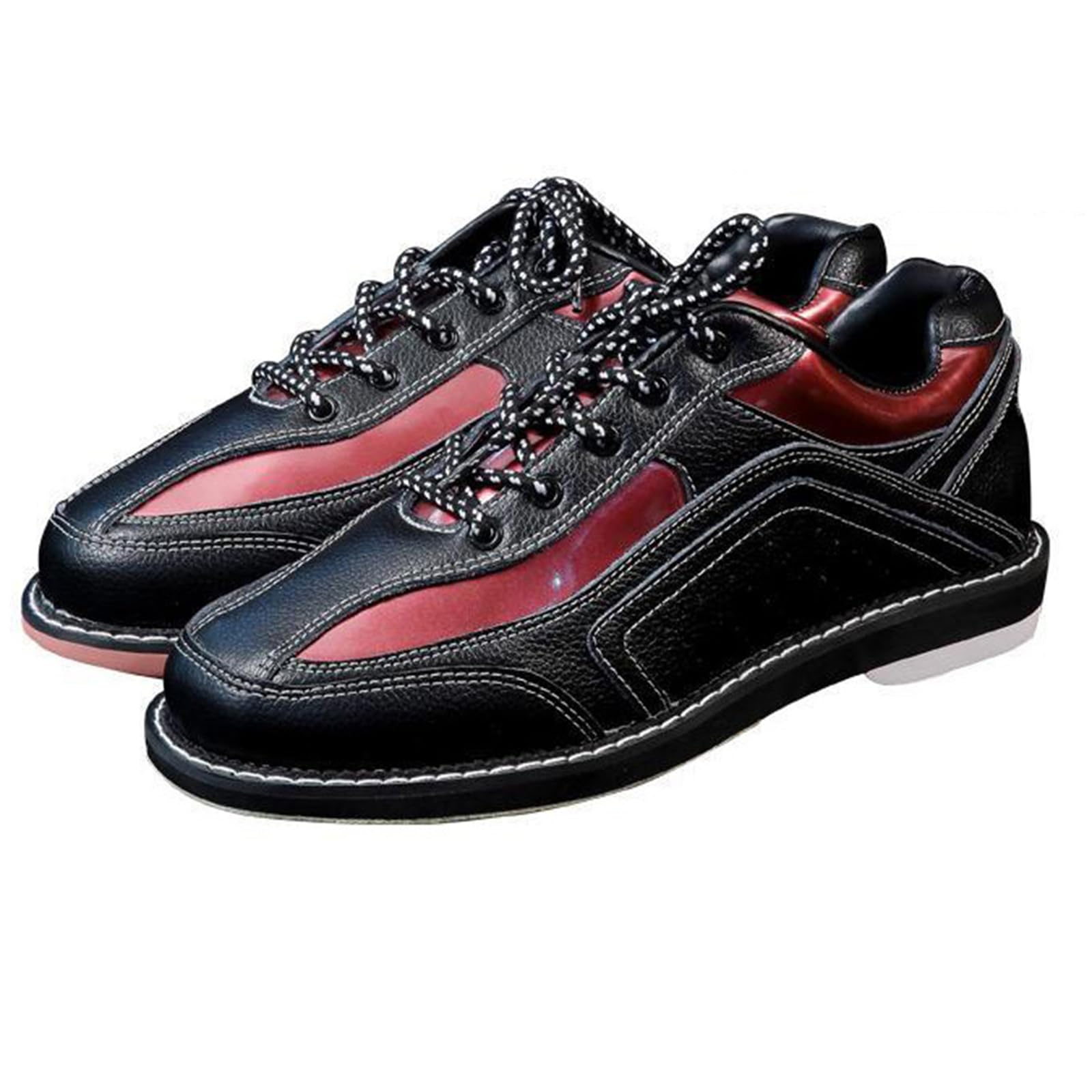 Bowlingschuheleder,Rasen Bowlingschuhe,Unisex Bowling Schuhe,Erwachsene Bowlingschuhe,Anti-Rutsch,Buffer Atmungsaktiv,Mit Wechselsohle,Leichtgewicht,FüR Damen Herren Jugendliche