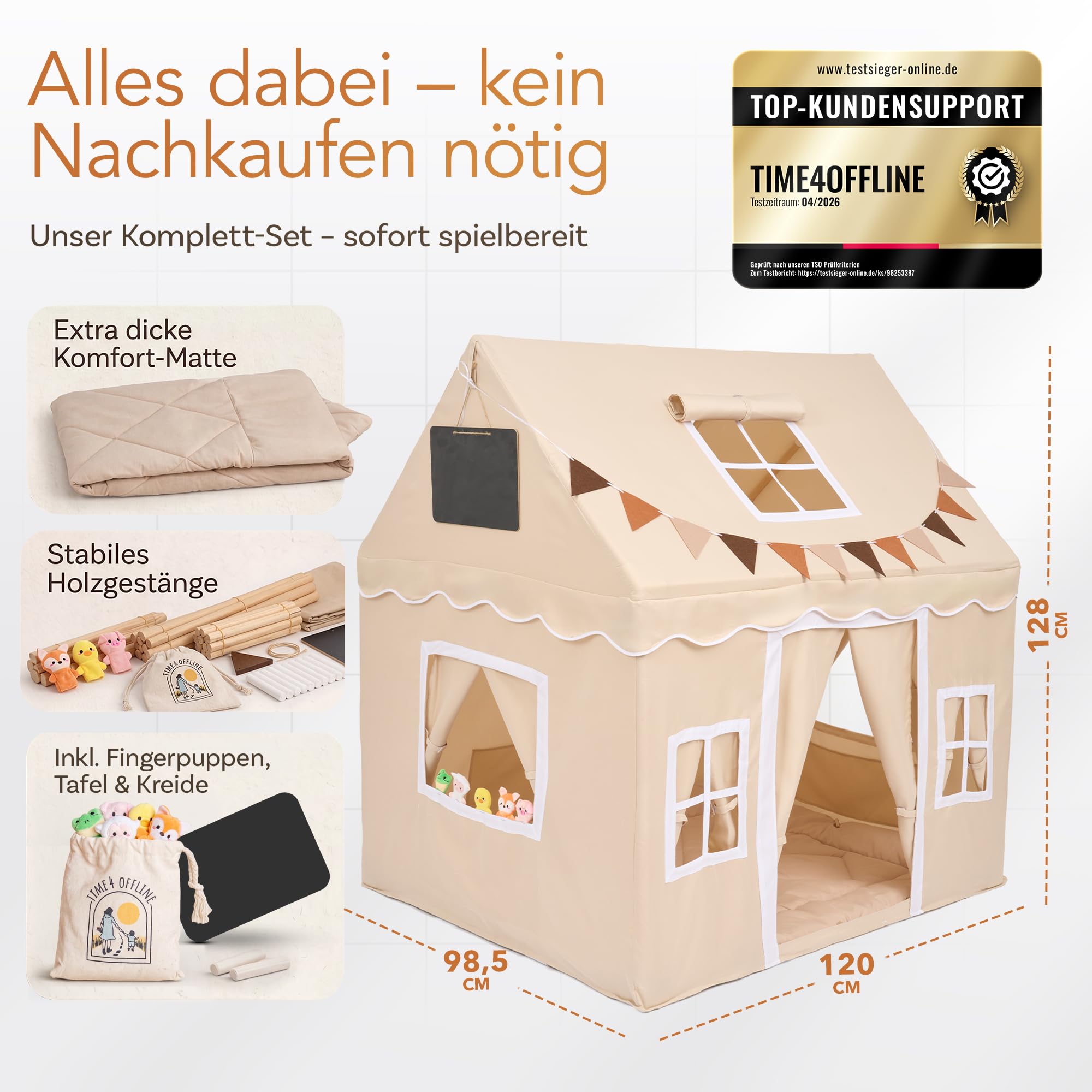 Kinderzelt Indoor | Spielzelt Kinder | Spielhaus Indoor | Kinderhaus