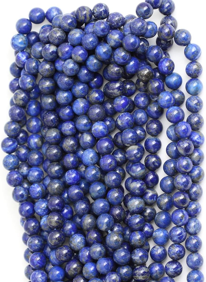 HAAMIIQII 35pcs 10mm Natural Lapis Lazuli Stone Beads Round Loose Gemstone Beads for Jewelry Making Strand 15 Inch - Image 3