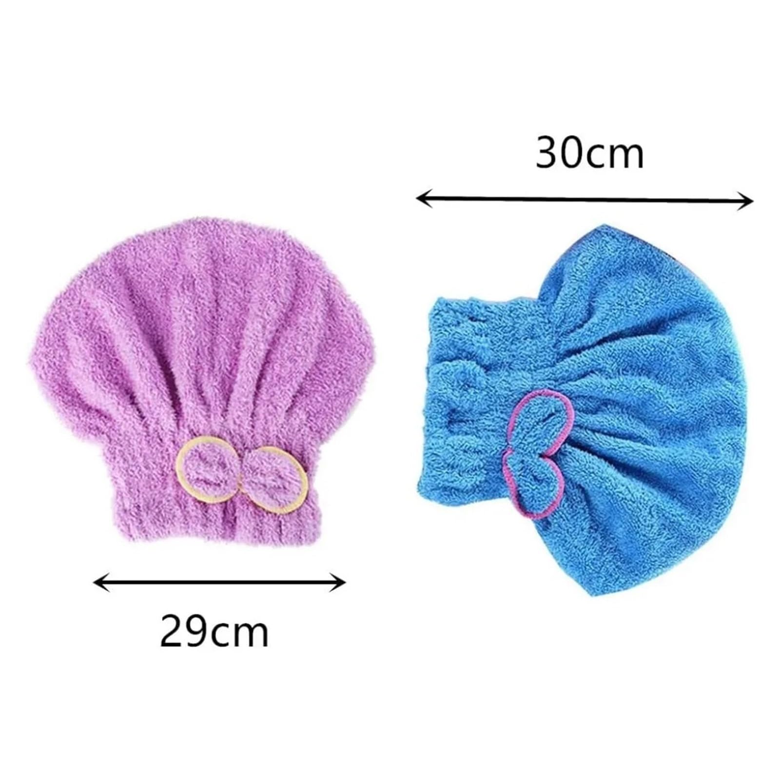 2Pcs Microfiber Hair Drying Towel(2pcs Pink)