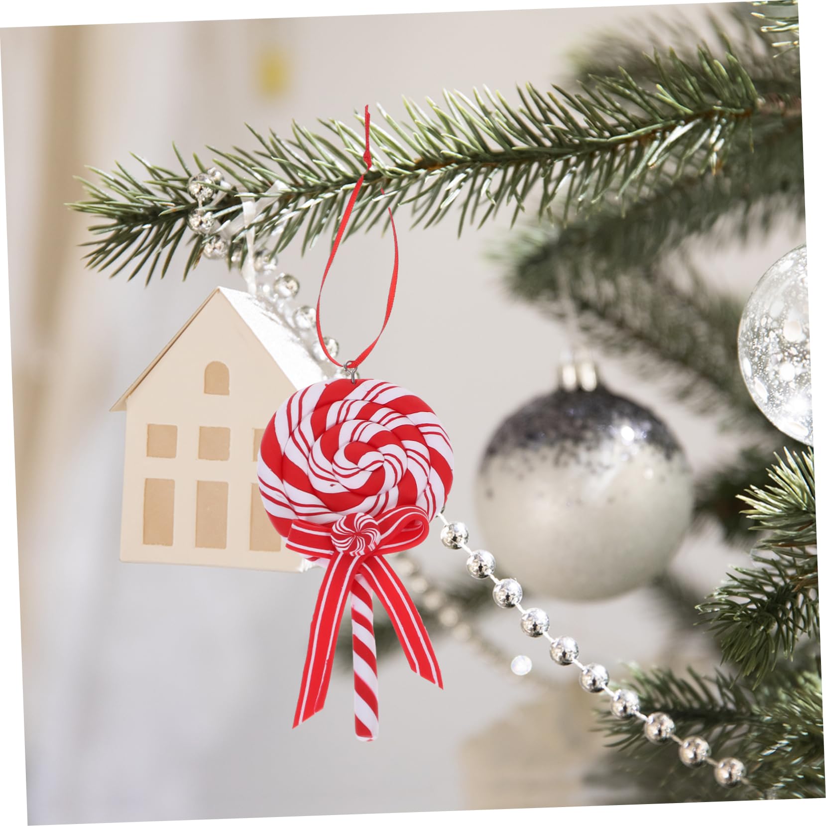 ABOOFAN 10piezas Adornos Navideños Colgantes para Decoración De Árboles Diseño De Lollipop para Fiestas y Celebraciones