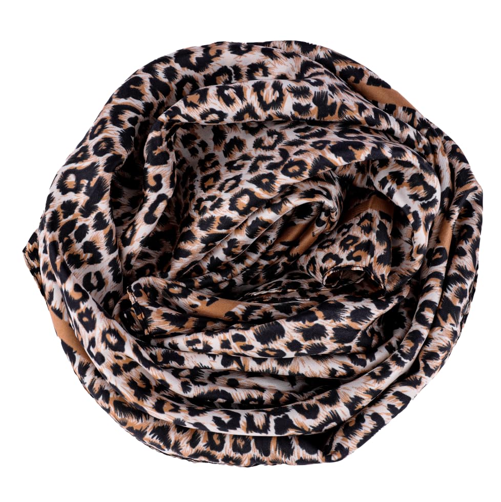 Women-Silky-Leopard-Print-Scarf - Like-Silk-Satin-Square-Scarf for Hair Wrapping Shawl3