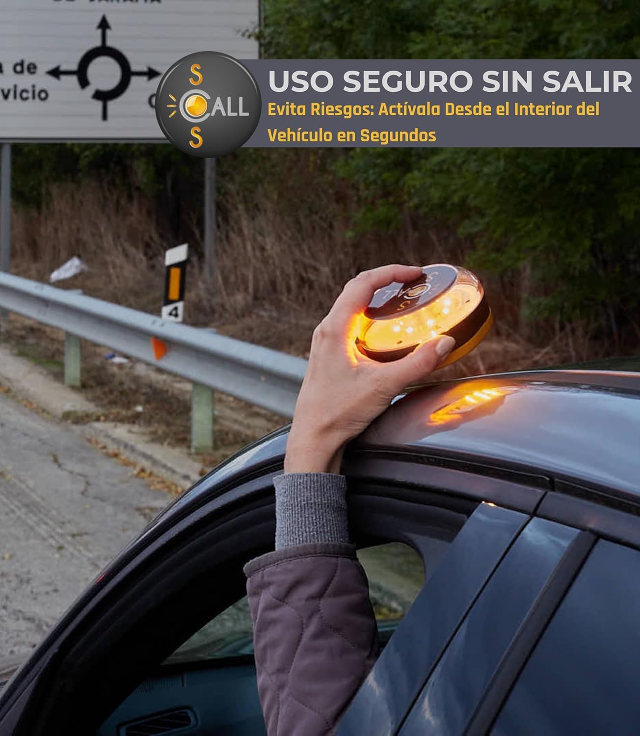Baliza V16 | Pack 2 Luces de Emergencia V16 para Coche Homologadas DGT 3.0 con Geolocalización | Balizas SOS Conectadas | LED 360° Alta Visibilidad | Fabricadas en España | Válidas hasta 2040 — view 9