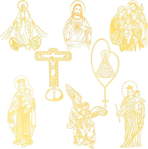 Diyalo Medalla milagrosaNuestra Señora de N. SRA. AparecidaSan MiguelSagrado Corazón de JesúsCrucifijo Cruz Religiosa Católica Icono Pegatinas de