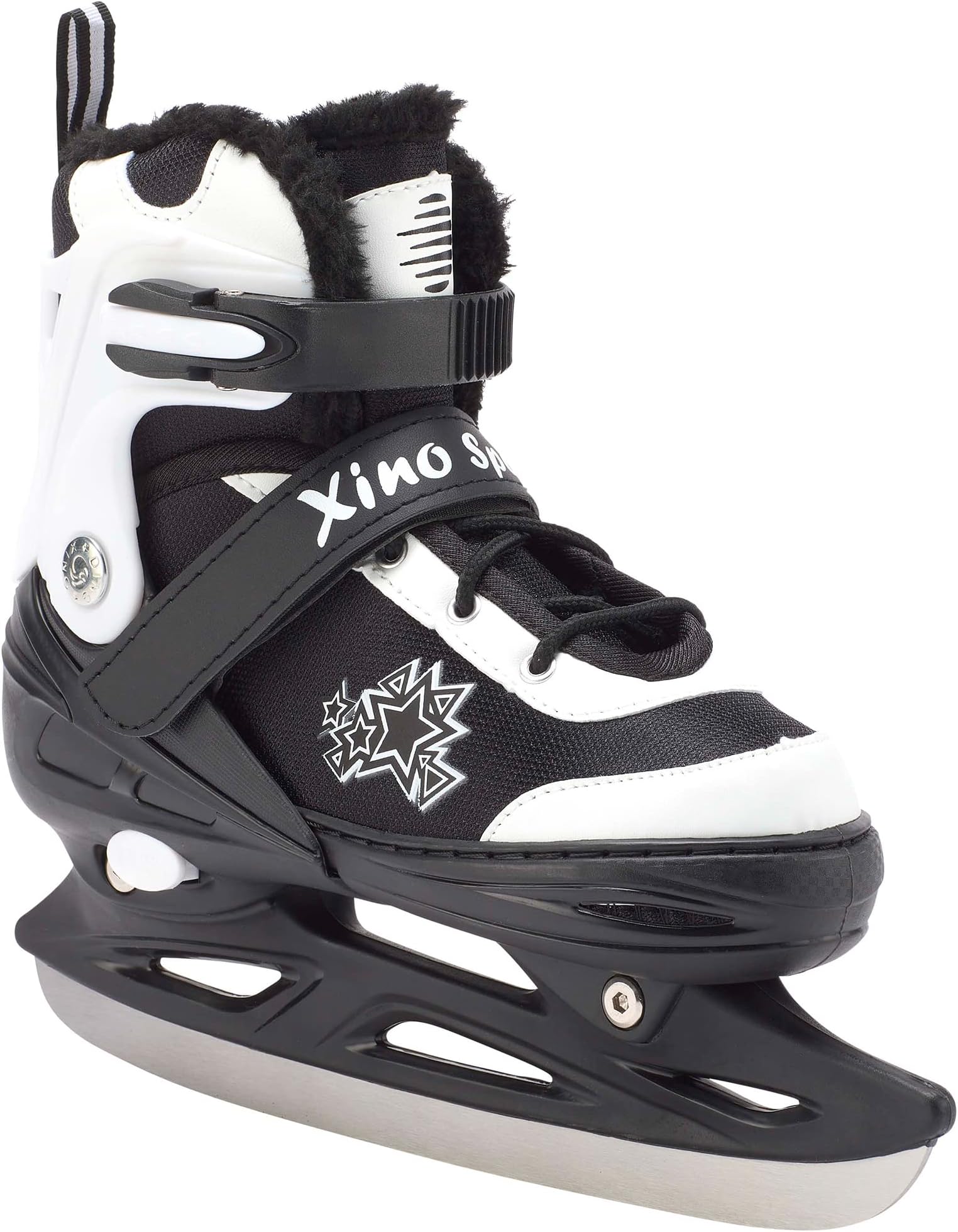 XinoSports Premium Quality Adjustable Ice Skates for Boys and Girls, Two Awesome Colors - Blue and Pink, Padding and Reinforced Ankle Support, Fun to Skate!