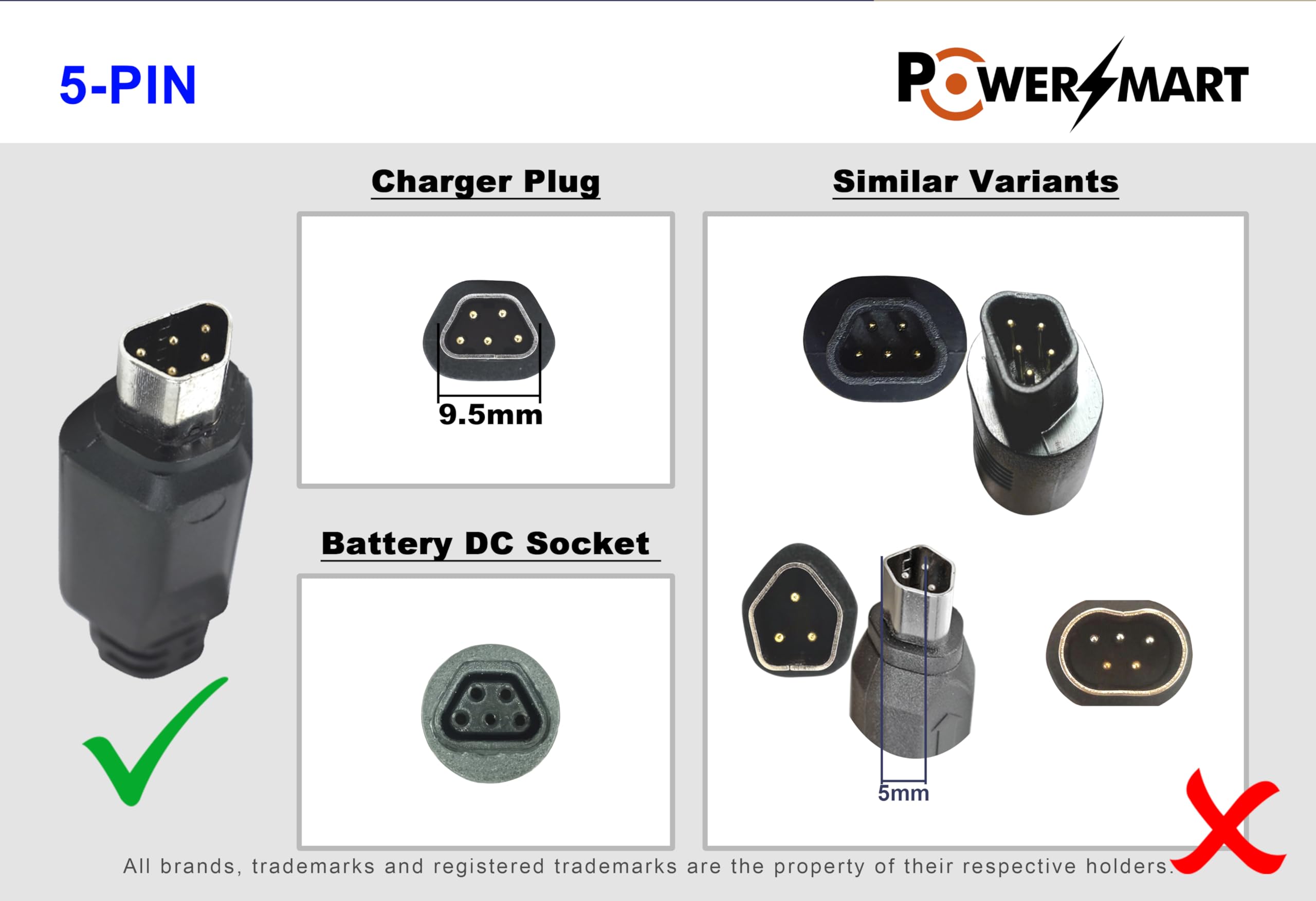 POWERSMART 42V 2A Für Lithium Akkus E-Bike Ladegerät Universal, 36 Volt Schwarz 134553709