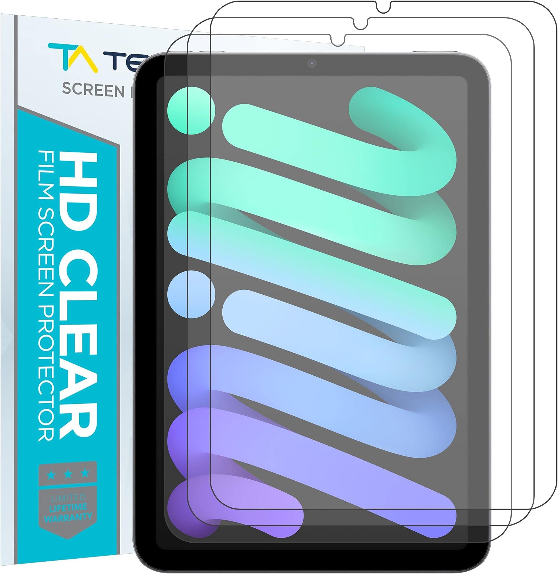 Tech Armor Matte Anti-Glare Film Screen Protector for Apple iPad Mini 7 (2024, 7th Gen)/ iPad Mini 6 (2021, 6th Gen) 8.3 Inch Apple Pencil Compatible, 3 Pack