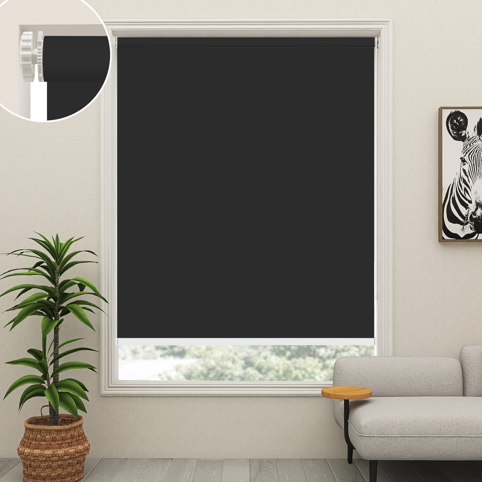 Amazon.co.jp: SAIFANSI ロールスクリーン つっぱり式 ロールカーテン