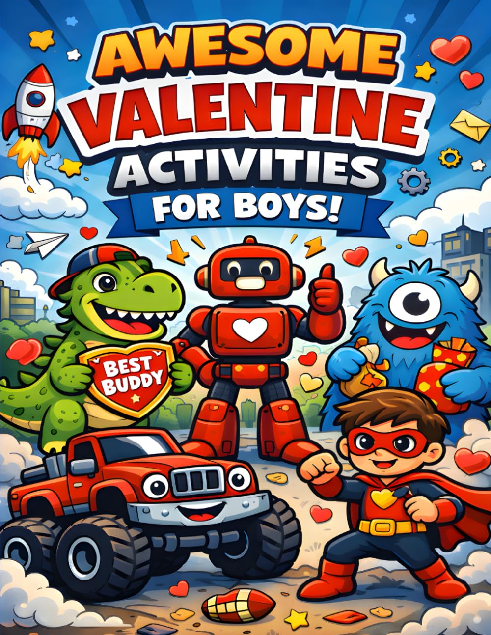 Awesome Valentine Activities for Boys: Fun Mazes, Puzzles, Games, and Activities for Kids Ages 3–9 (Awesome Valentine for Kids)