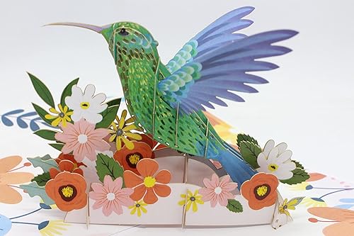 Miniatura 3 de ETA Tarjeta emergente 3D de colibrí y flor  Naturaleza, Día de la Madre, aniversario, agradecimiento, todas las ocasiones