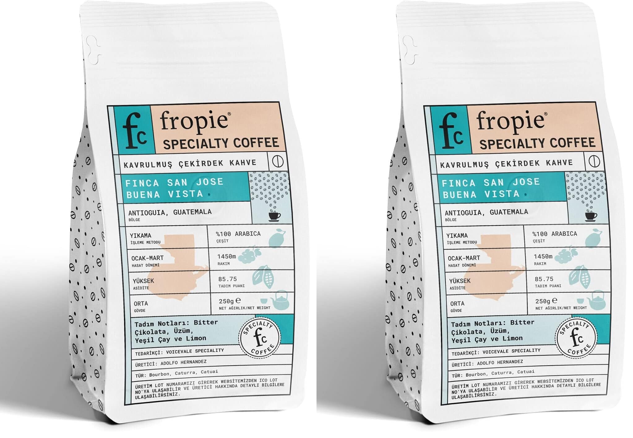 Fropie Kahve Guatemala - Çekirdek250 gr (2 paketi)