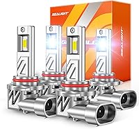 Vista 12 de SEALIGHT Bombillas LED antiniebla 9145, 12000 lm, 6500 K, luces antiniebla blancas frías, 24 W 5530 chips CSP 9145/9140/H10, bombillas LED