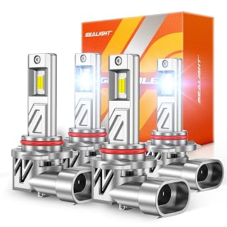 SEALIGHT ๐๐๐๐ ๐๐๐๐ Light Bulbs Combo, 900% 88,000LM HB3/9005 HB4/9006 LED Bulb Super Bright, 1:1 Real Size, 6500K Cool White, 80000Hrs Long Lifespan, 3MIN Plug and Play, Pack of 4 - Amazon product rated Grade A