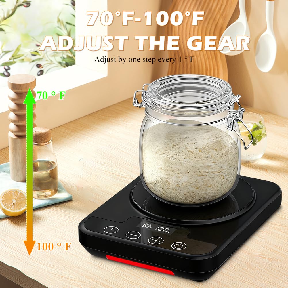 Lievito naturale set base 21-49°C timer 12 ore regolazione 1°C nero