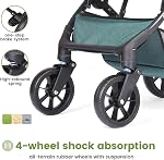 Travel Stroller, Lightweight Compact Baby Stroller for Airplane with One-Hand Fold, Multi-Position Recline, Canopy, 4 Wheel Suspension, Storage Basket